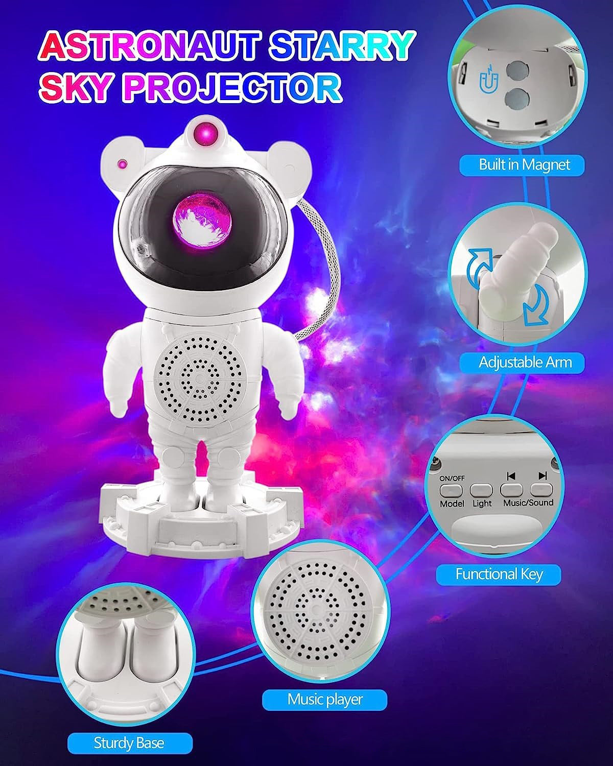 AstroGlow™ PRO – Proyector Galáctico de Astronauta