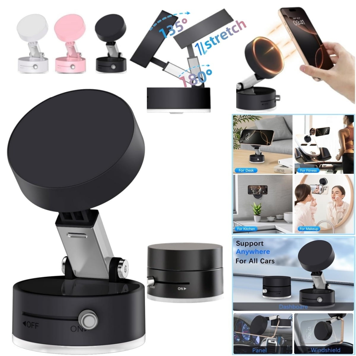 Soporte Magnético AutoGrip™ – Sujeción Firme y Segura