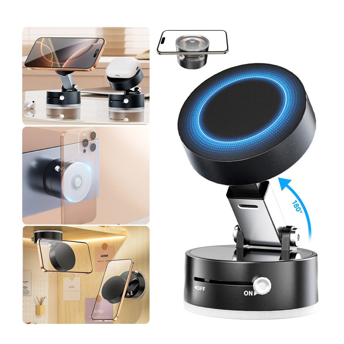 Soporte Magnético AutoGrip™ – Sujeción Firme y Segura