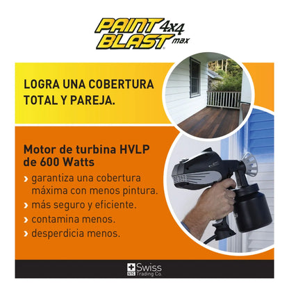 🔥 Paint Blast 4x4 MAX™ – Pistola Eléctrica de Pintura Profesional 600W